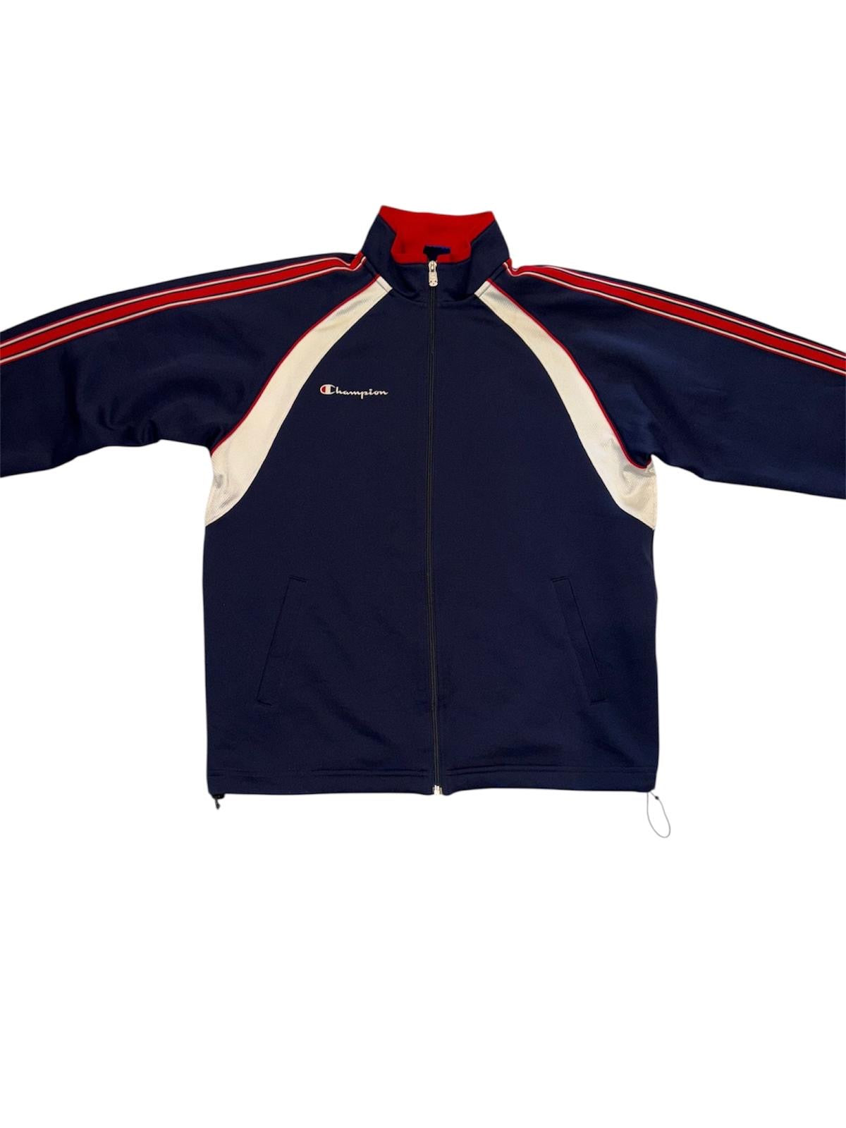 Vintage Champion Tracksuit L – Rare 80s/90s Classic | Navy/Red | Adjustable Crop