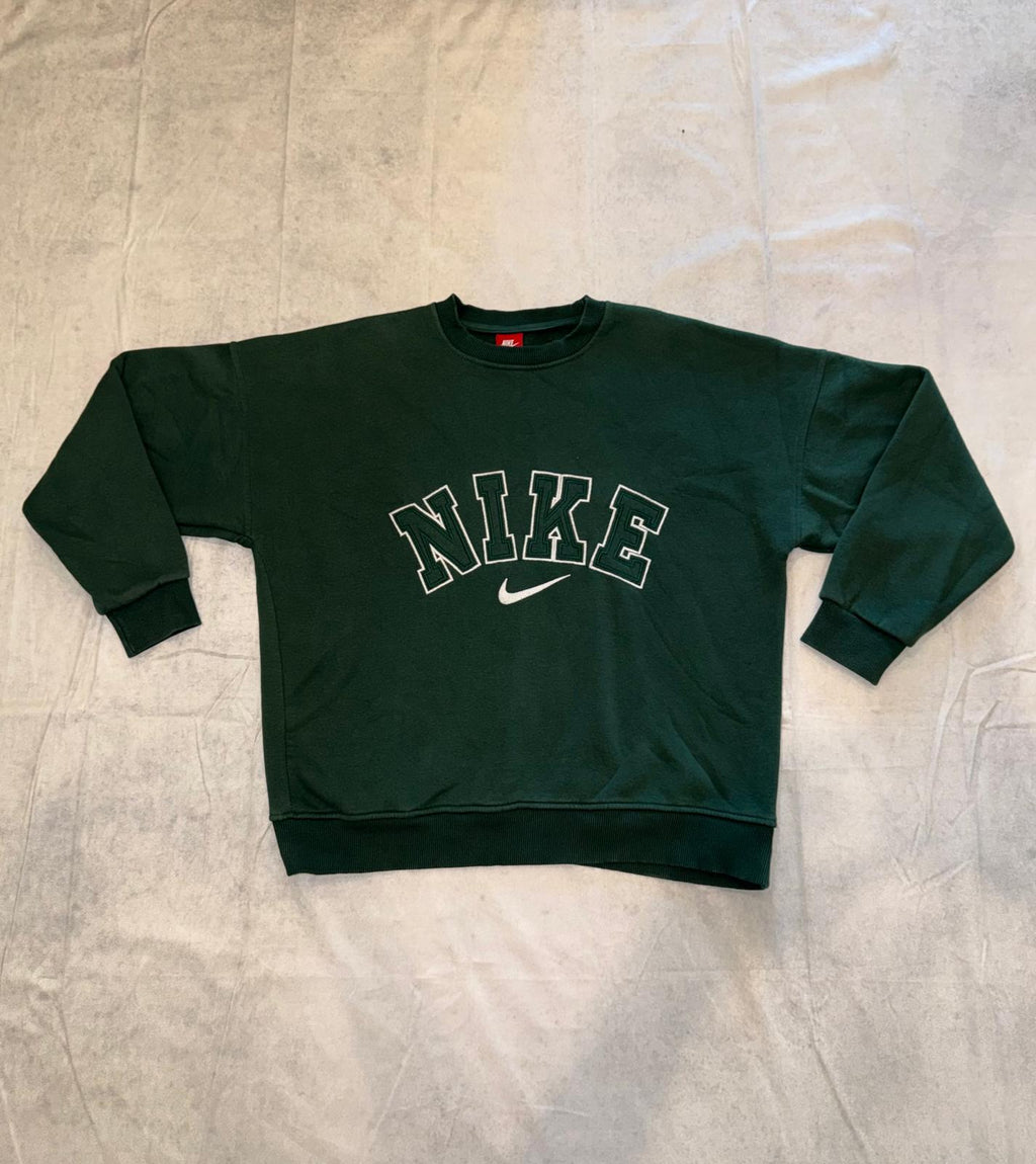 Nike Green Sweater M • Vintage Retro Style • Excellent Condition